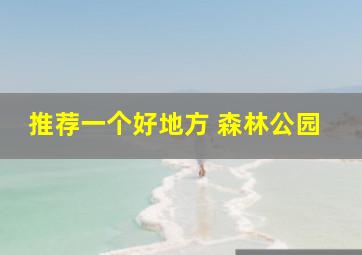 推荐一个好地方 森林公园